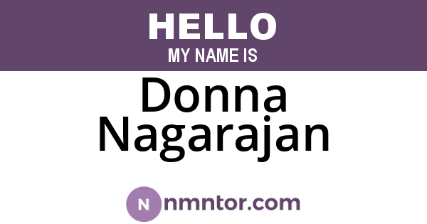 Donna Nagarajan