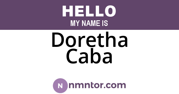 Doretha Caba