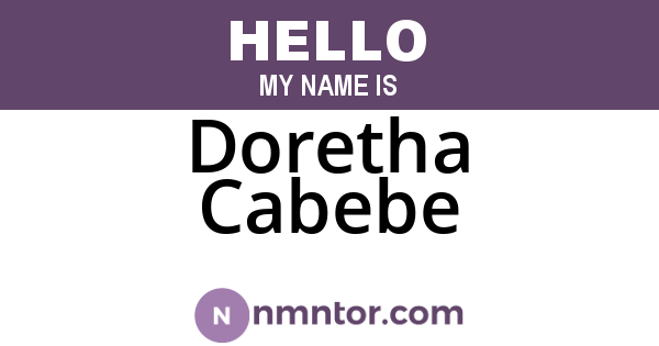 Doretha Cabebe