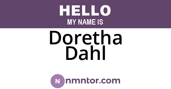 Doretha Dahl