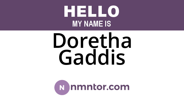 Doretha Gaddis