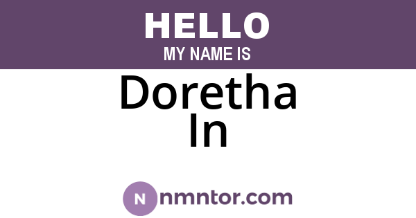 Doretha In