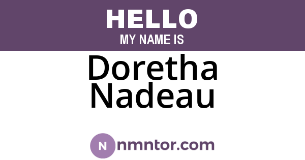 Doretha Nadeau