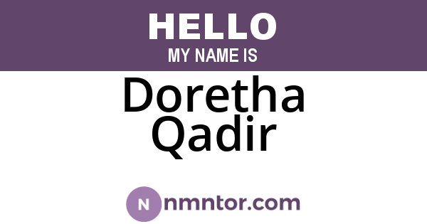 Doretha Qadir