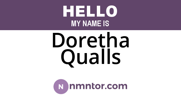 Doretha Qualls