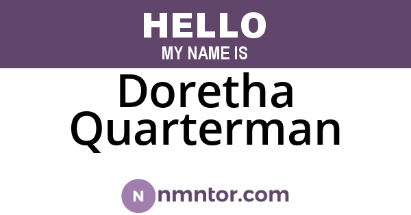 Doretha Quarterman