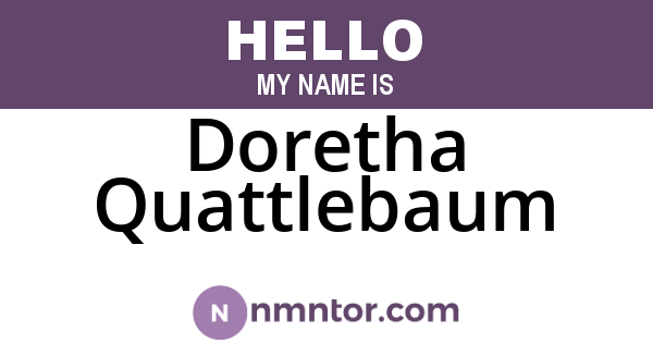 Doretha Quattlebaum