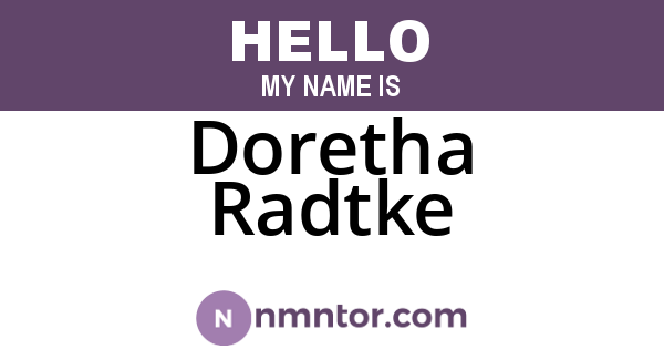 Doretha Radtke
