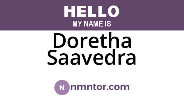 Doretha Saavedra