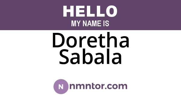 Doretha Sabala