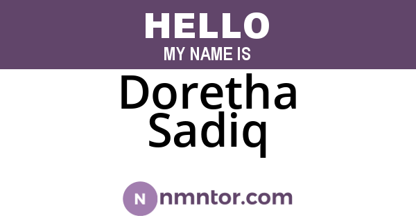 Doretha Sadiq