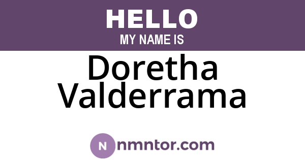Doretha Valderrama