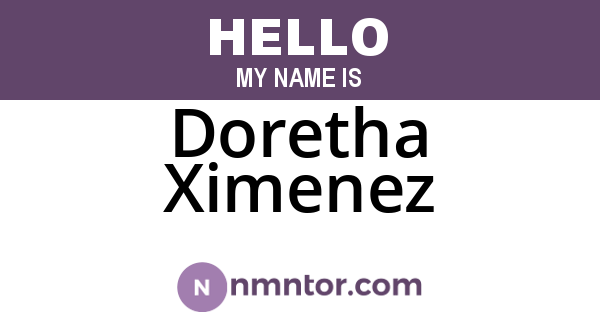 Doretha Ximenez
