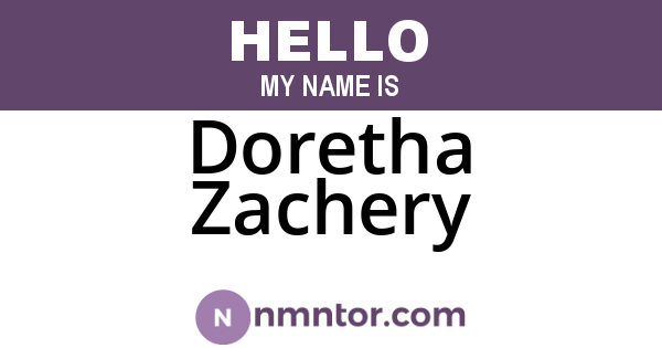 Doretha Zachery