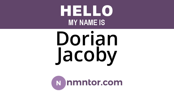Dorian Jacoby