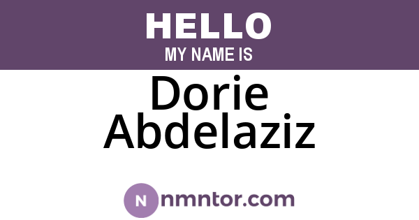 Dorie Abdelaziz