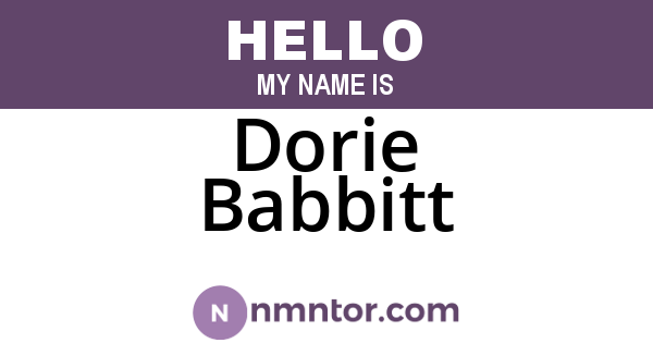 Dorie Babbitt