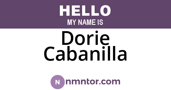 Dorie Cabanilla