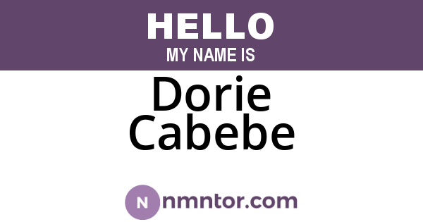 Dorie Cabebe