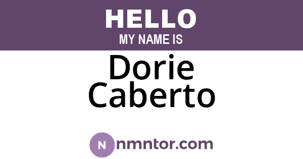 Dorie Caberto