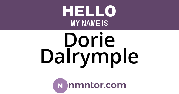 Dorie Dalrymple