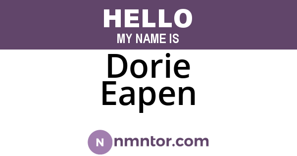 Dorie Eapen