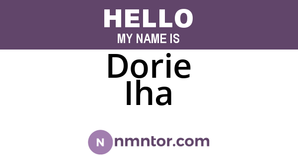 Dorie Iha
