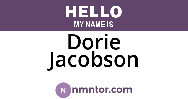 Dorie Jacobson