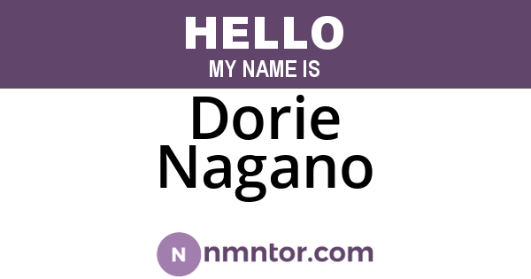 Dorie Nagano