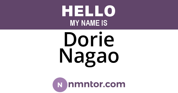 Dorie Nagao
