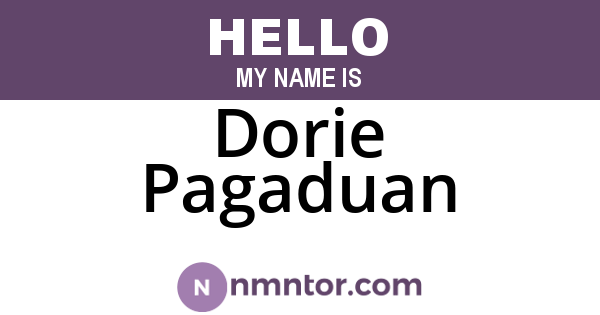 Dorie Pagaduan