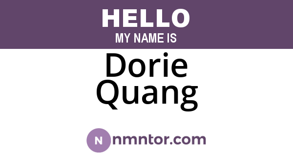Dorie Quang