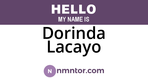 Dorinda Lacayo