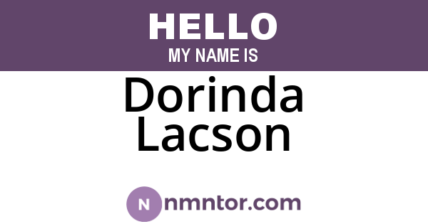 Dorinda Lacson