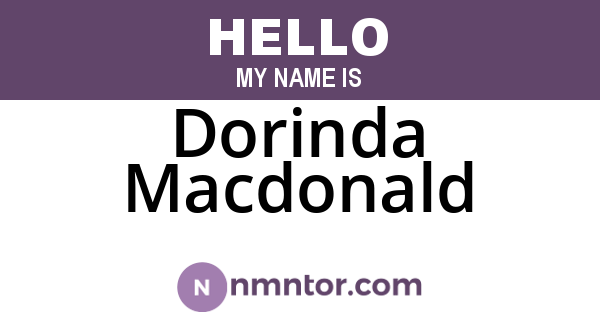 Dorinda Macdonald
