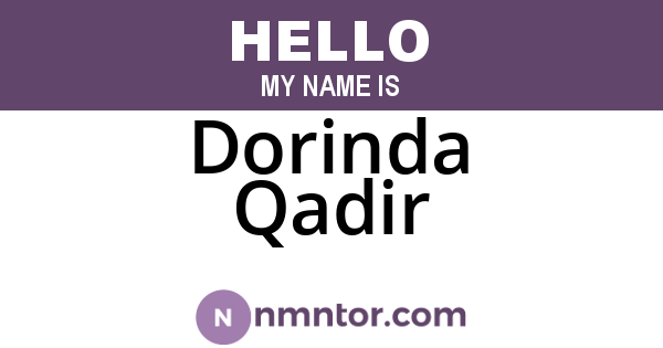 Dorinda Qadir