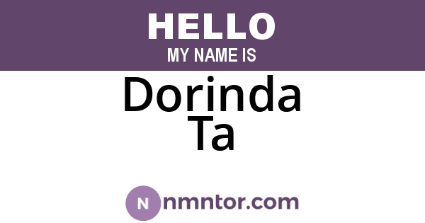 Dorinda Ta