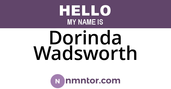Dorinda Wadsworth