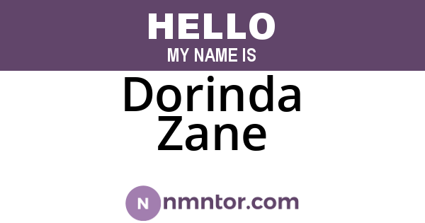 Dorinda Zane