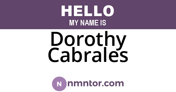 Dorothy Cabrales
