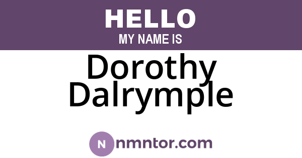 Dorothy Dalrymple