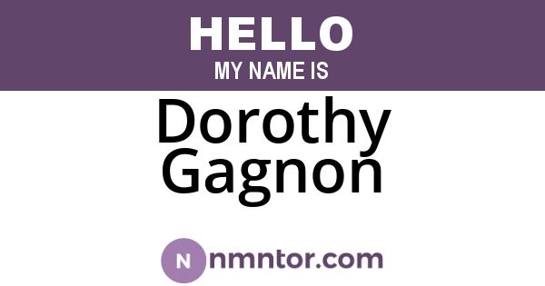 Dorothy Gagnon