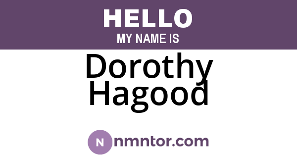 Dorothy Hagood