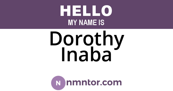 Dorothy Inaba
