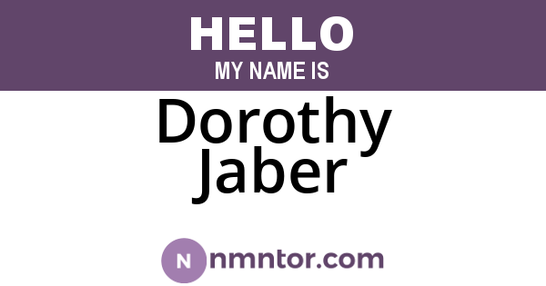 Dorothy Jaber