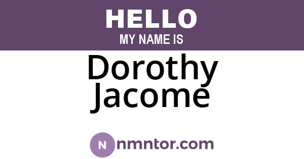 Dorothy Jacome