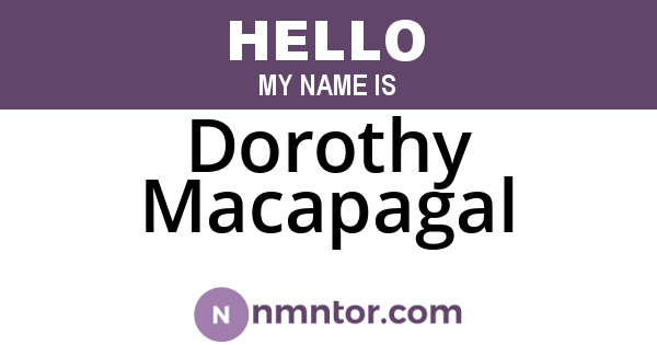 Dorothy Macapagal