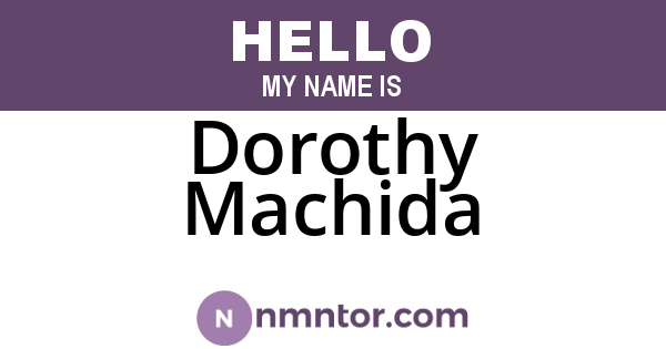 Dorothy Machida