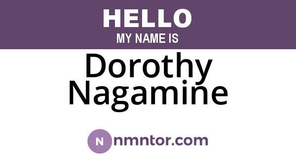 Dorothy Nagamine