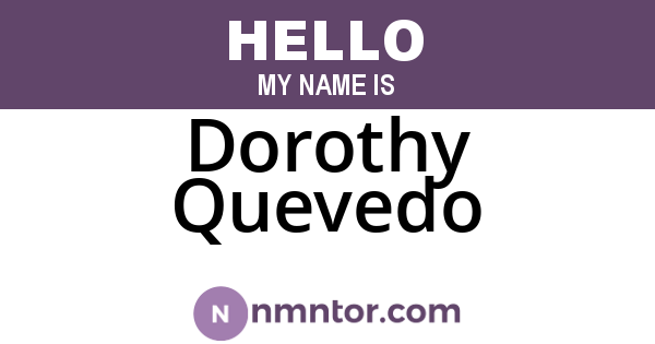 Dorothy Quevedo